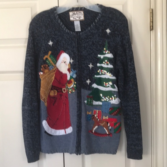 Heirloom Collection Christmas Santa Sweater S - Picture 1 of 3